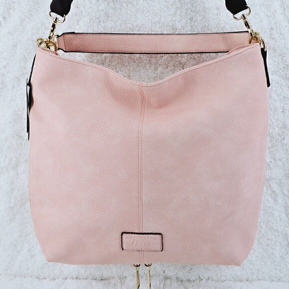 G.H.Bass & Co. Blush Pink Faux  Pebble Leather 3 In 1 Hobo Shoulder Bag - Picture 3 of 15